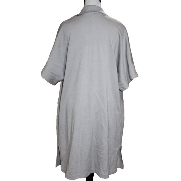 St.John santana knit gray long open front sweater jacket pockets USA Size 10 - Picture 3 of 7